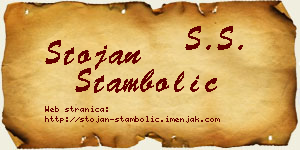 Stojan Stambolić vizit kartica